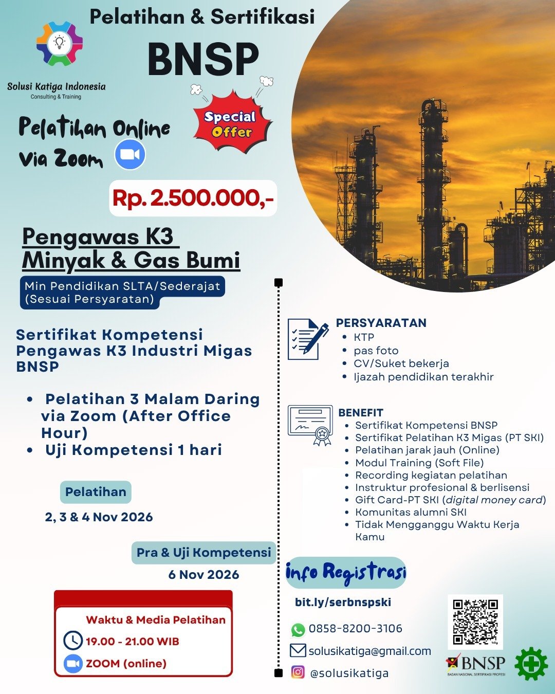 Pengawas K3 Minyak & Gas Bumi BNSP